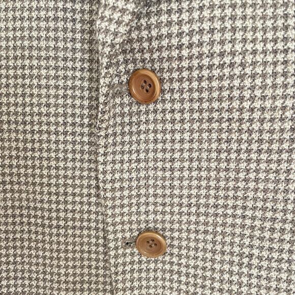 Canali Proposta Men’s 44R Brown Wool Houndstooth Sport Coat Blazer Made in Italy - Picture 3 of 15